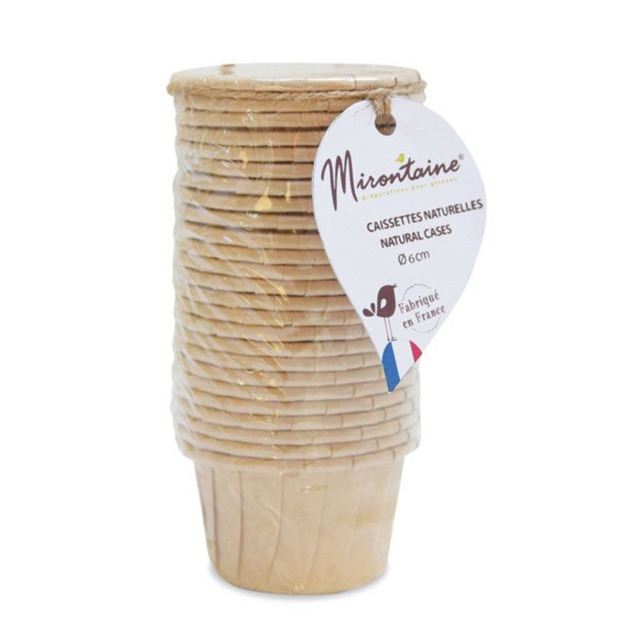 Caissettes cupcake et muffin en papier 25 pièces - Mirontaine Beige