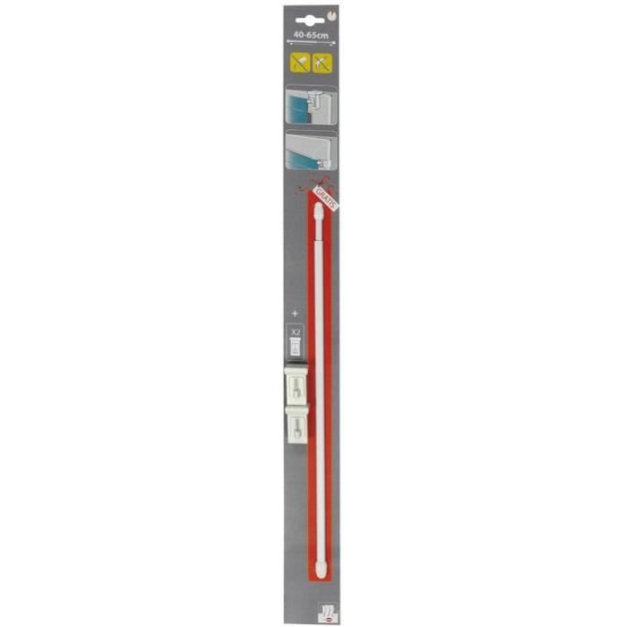 Kit tringle Clip'VIT 40-65 cm + supports