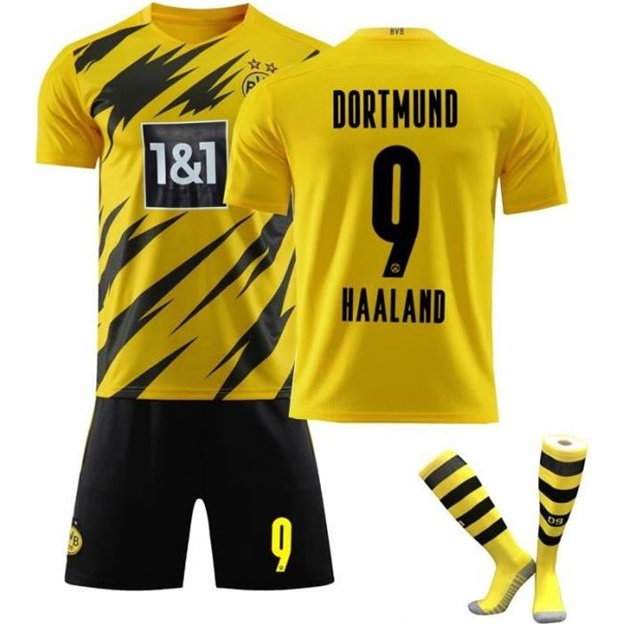 Maillot Haaland Dortmund 9 Maillot de Football Erling Haaland Football T-Shirt Jersey Set