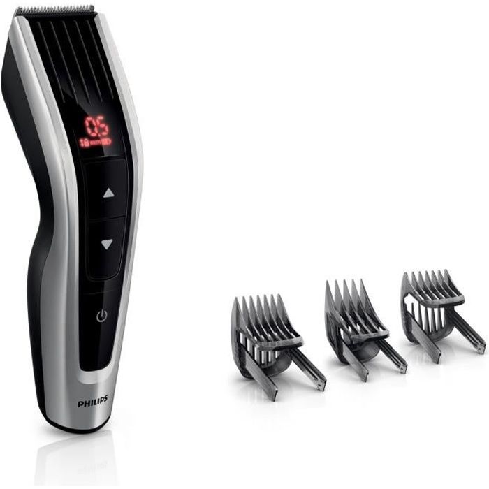 PHILIPS HC7460/15 - Tondeuse cheveux Series 7000 - 3 sabots motorisés - 60 hauteurs de coupe de 0.5 à 42mm - 120 mins d'autonomie