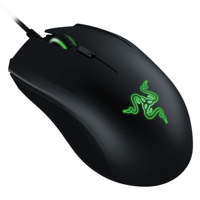 Razer Souris Gamer Abyssus V2 - Filaire - Rétroéclairé - Optique - 5 000 dpi - 4 Boutons - Noir - PC / MAC