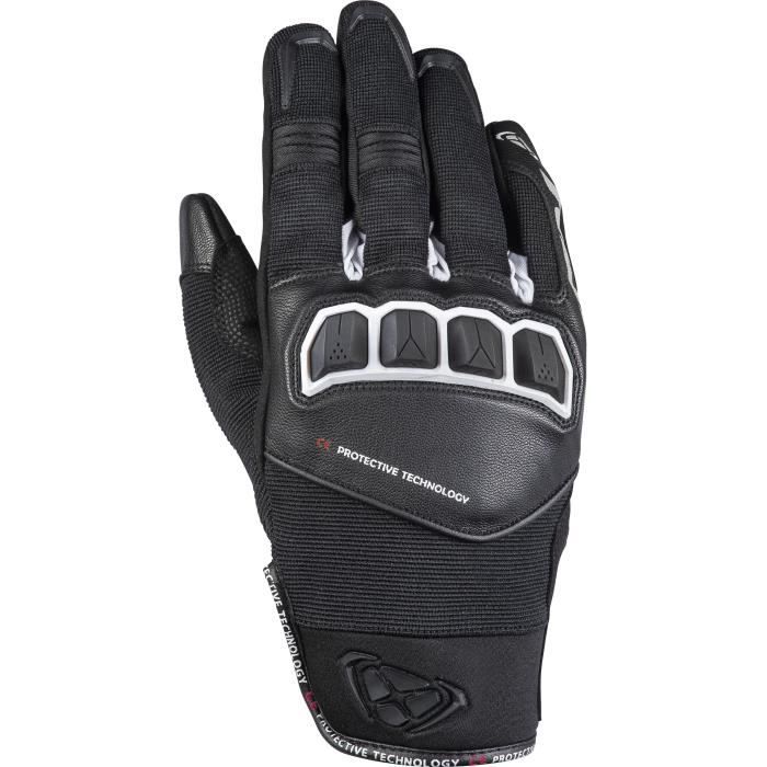 IXON Gants moto RS Run - Homme - Noir et blanc