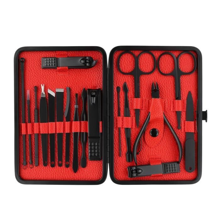 Healifty Kit de coupe-ongles 18 en 1 de manucure pédicure personnelle de COFFRET DE MANUCURE - KIT MANUCURE - PEDICURE