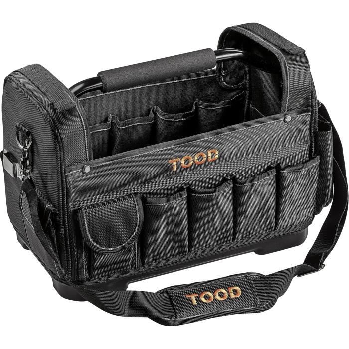 TOOD Sac porte outils cm. 40 avec fond rigid, poignée métal et compartiments