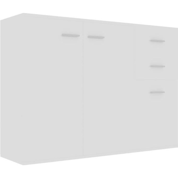 vidaXL Buffet Blanc brillant 105x30x75 cm Aggloméré