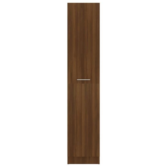 RHO - Casiers | armoires de rangement - Armoire apothicaire Chêne marron 30x42,5x150 cm Bois ingénierie - HAUTE QUALITE - DX0144