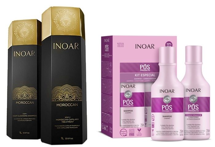 Kit De Lissage Brésilien Inoar GHAIR + Shampoing Offert - Soin Capillaire Défrisage - Neuf