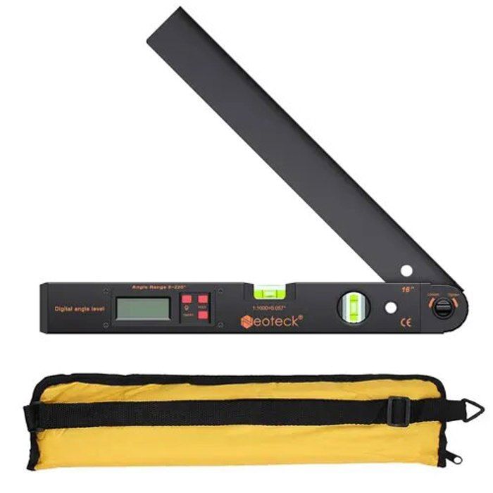 Outil De Travail Proster Rapporteur D'angle Numérique De 400 Mm Avec Niveau à Bulle LCD Fausse équerre
