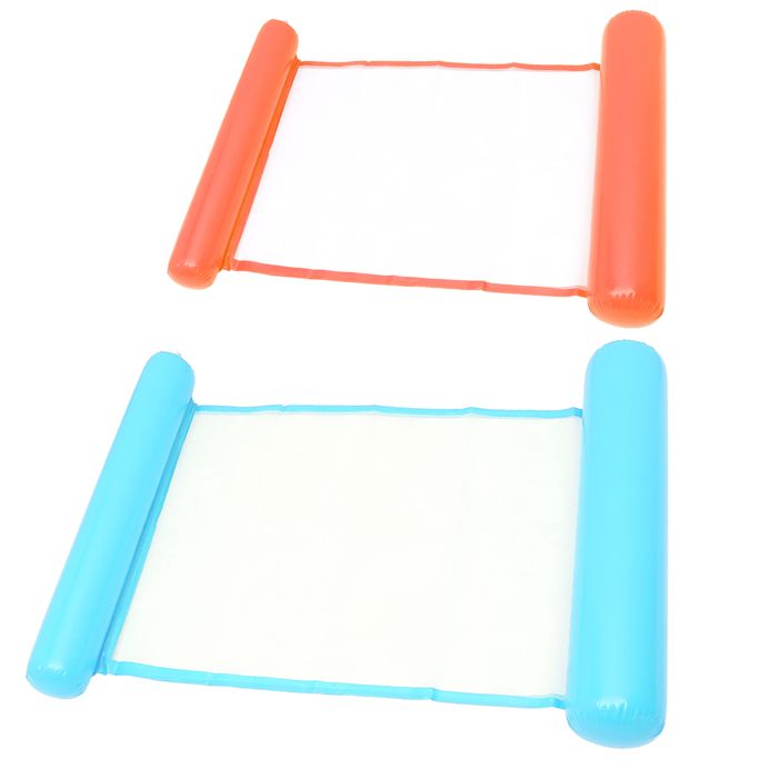 2PCS Hamac Flottant Gonflable Piscine 4-en-1 - Chaise Longue Portable Été