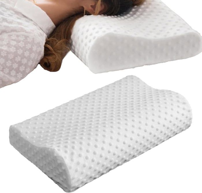 Findigit Oreiller Ergonomique, Traversin Mémoire De Forme, Les Genoux Et Le Cou, Coussin De Voyage Rond Pour Le Dos, Blanc