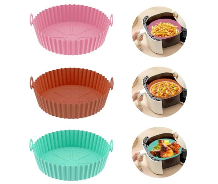 Moules Silicone Air Fryer Echehi - Lot De 3 - Réutilisables - 7 Pouces - Pour COSORI, Ninja, Tower