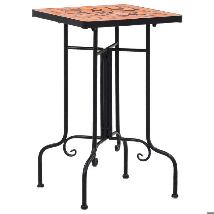 vidaXL Table de bistro mosaïque cuite