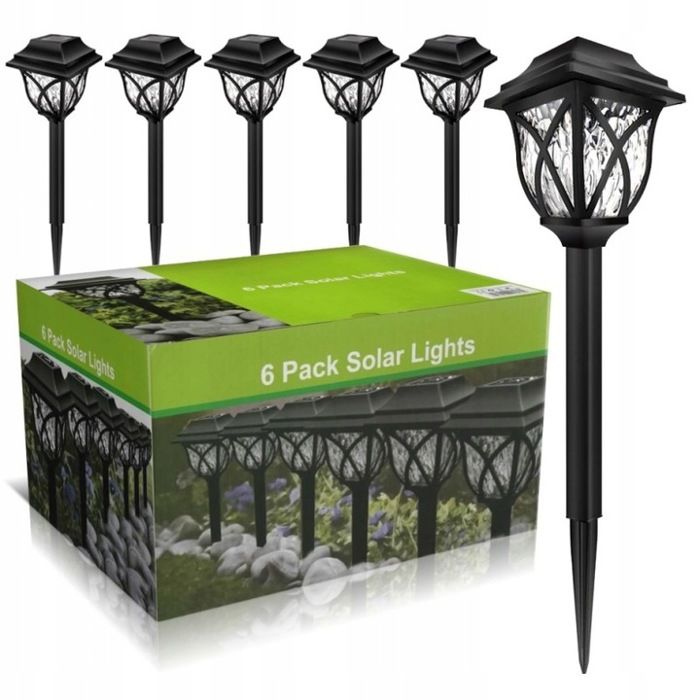 Lanternes LED lampadaire éclairage de jardin lot de 6 43 cm