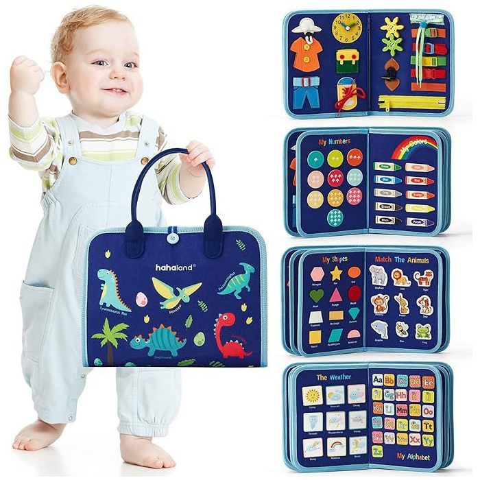 SUQ Tableau De Feutre éducatif – Arbre De Noël – 29 Pièces – Jeu Interactif Montessori – Dès 3 Ans