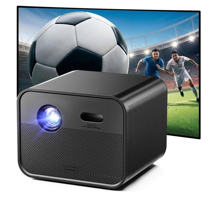 ULTIMEA Vidéoprojecteur 4K Supporté - 1800 Lumens 1080P Full HD - Smart Projecteur WiFi - Poseidon E100