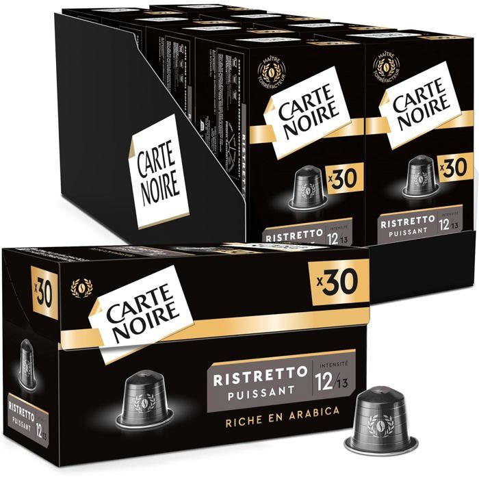 Capsules de Café Ristretto - Carte Noire - Arabica - Compatibles Nespresso - Aluminium - Fabriqué en France
