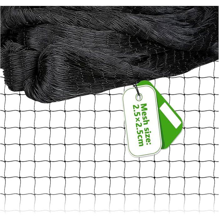 Anti Bird Netting 7.5 m x 15 m, Black Bird Protection Netting, Used to ...