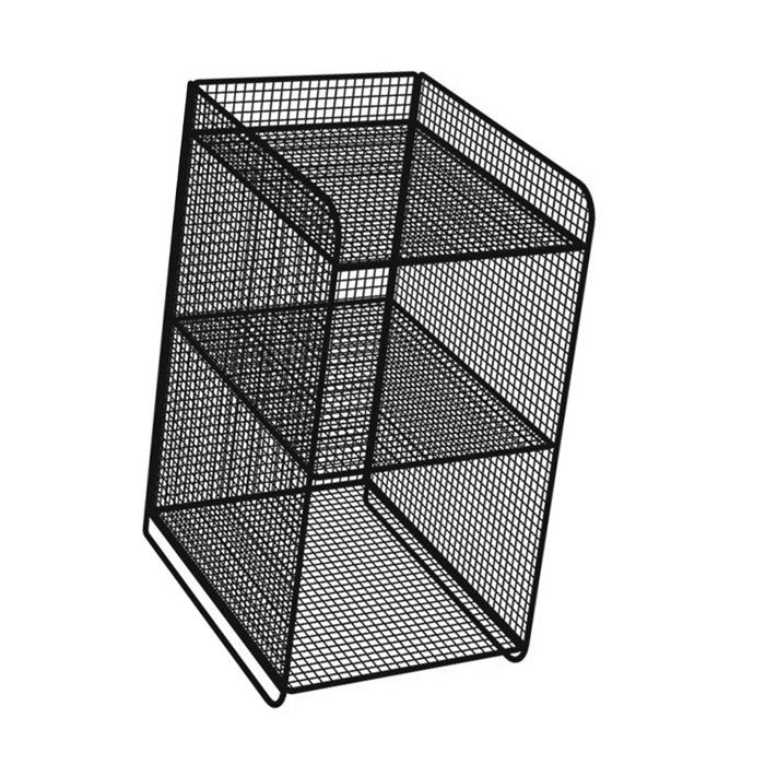 Cocosity étagère latérale sur pied Étagère de rangement en métal robuste étagère latérale support dextrémité meuble table Noir