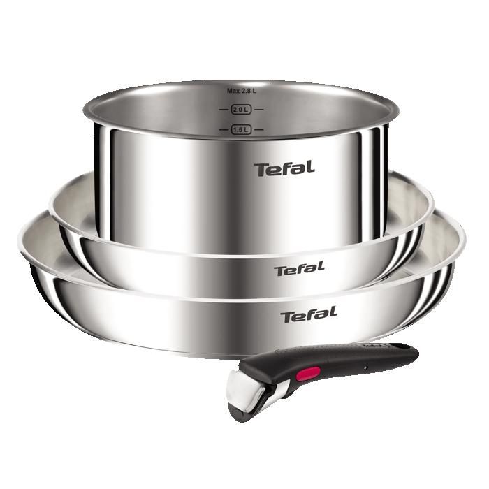 Tefal Ingenio Emotion Batterie de cuisine 4 pièces Acier inoxydable L896S453