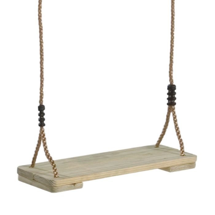H2i Balançoire Bois – Résistant Aux Intempéries – Siège Rond 30cm – Hauteur Réglable 2,50m – Avec Mousqueton – Dès 3 Ans – Intérieur/Extérieur