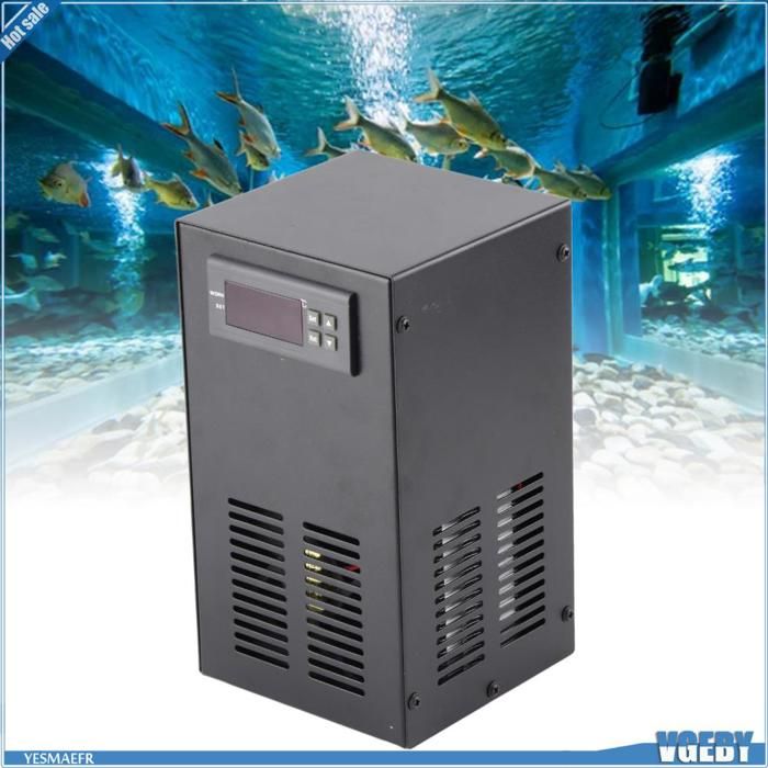 Ashata Refroidisseur deau daquarium Refroidisseur Deau électronique Pour Aquarium Faible animalerie chauffage Prise UE