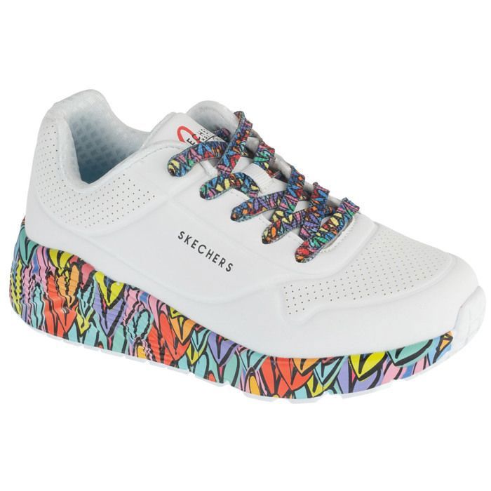 Skechers Baskets pour filles - Blanc - Skechers Uno Lite - Subtle Love