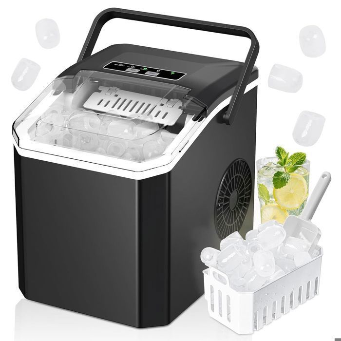 Upstreman Machine à Glaçons, 9 Glaçons en 6-8 Min, 12kg/24h