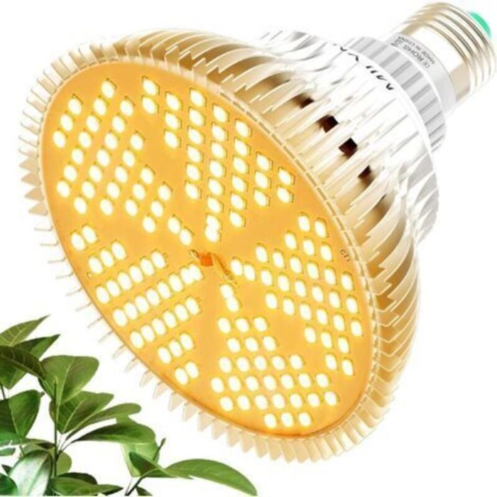 Lampe de croissance LED - 25 W - Culot E27 - 150 LED - Spectre complet - Lumière similaire à la lumière du soleil - Jardin serre