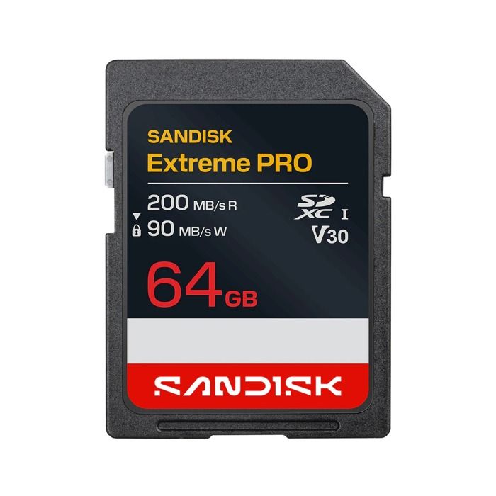 SANDISK Extreme PRO Carte SD SDXC 64Go UHS-I 4K Ultra HD Carte 200/90Mb/s