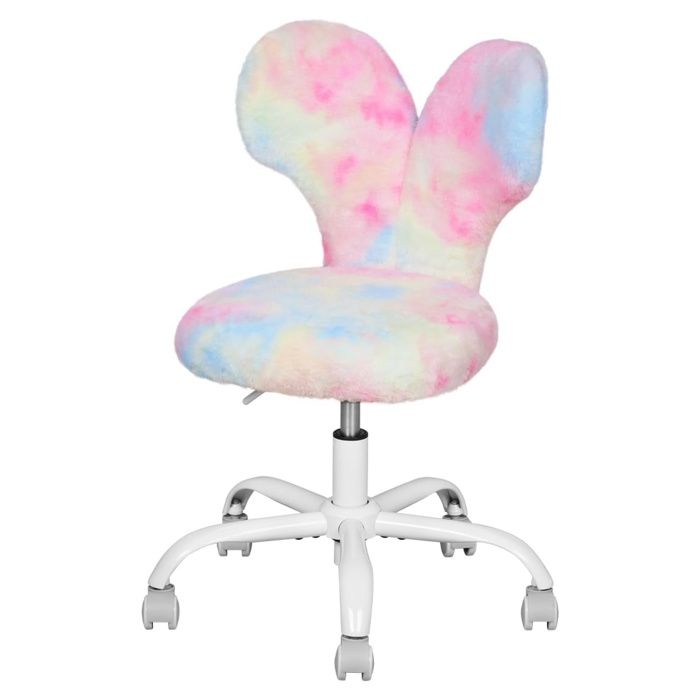 WOLTU Chaise Enfant en Peluche Chaise à Roulettes Hauteur dAssise Réglable Bleu Multicolore WOLTU Chaise Enfant en Peluche Chaise à Roulettes Hauteur dAssise Réglable Bleu Multicolore