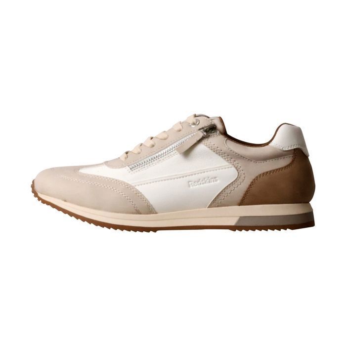 Basket Basse - REDSKINS - Laken - Ecru/Beige - Fermeture lacets & zip - Tige synthétique