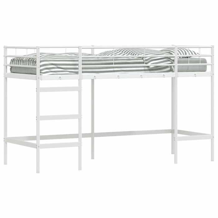 Lit mezzanine pour enfants - vidaXL - acier - blanc - sommier à lattes - 995 x 190 cm 778bpq54m