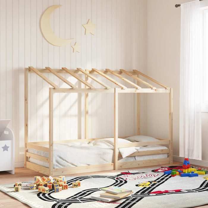Lit pour enfants - vidaXL - bois pin massif - 90 x 190 cm@lci49t