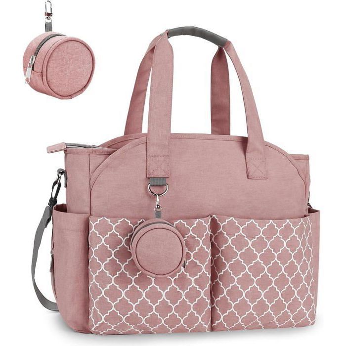 Sac à Langer pour Bébé 13 poches Rangements multiples Sac de Maternité Sac à Couches de Voyage avec Bandoulière ro SAC A LANGER