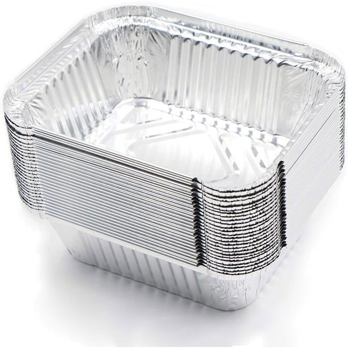 Lot de 25 bols jetables en aluminium 15x12x5cm400ml sans couvercle ART DE LA TABLE ARTICLES CULINAIRES SERVICE DE TABLE SALADIER