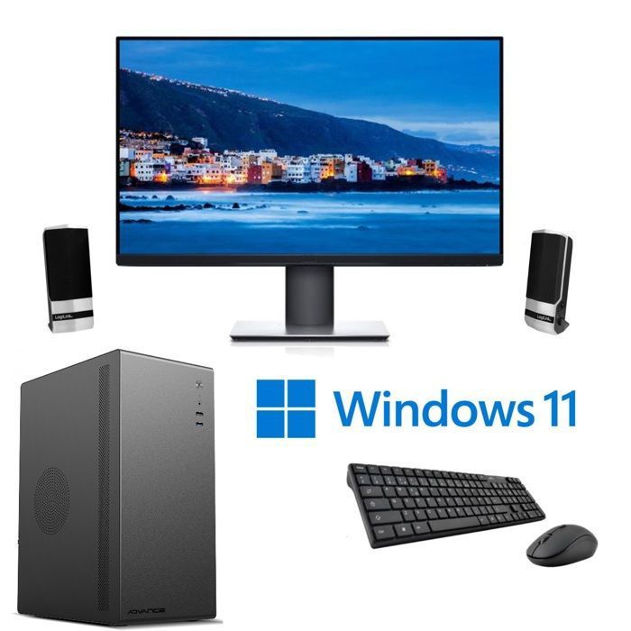 Pc de bureau windows 11 - G6900 - 250 Go - 16GB + Ecran + Clavier & Souris - Wifi