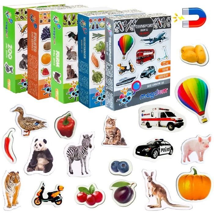 Magnet frigo Enfant Ferme+Zoo+Fruit+Legume+Transport - 110 Grande Magnet  Enfant - Frigo Jouet - Aimant frigo Enfant - Jouet Enfant 3 - Cdiscount  Maison