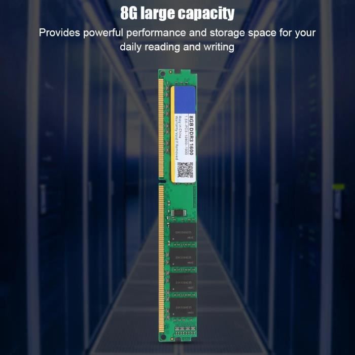 8 GB MéMoire 2RX8 1.35V DDR3 PC3L-12800e 1600 MHz 240 Broches ECC 8 GB MéMoire 2RX8 1.35V DDR3 PC3L-12800e 1600 MHz 240 Broches ECC