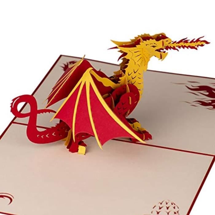 Kit Papier Creatif Rp0a9 Dragon Pop Up Card Par Devine Cartes Popup Cartes 3d Pop Up Cartes D Anniversaire Pour Maman Papa Mari Femm Cdiscount Beaux Arts Et Loisirs Creatifs