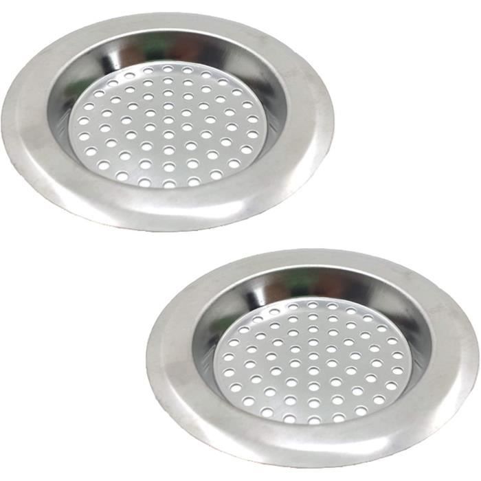 évier de douche Lot de 2 filtres dévier en acier inoxydable pour évier de douche salle de bain trou de vidange évier de cuisine 