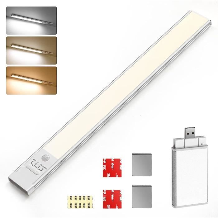 Lampe de Placard Led Sans Fil Rechargeable par USB, Lumiere Detecteur de  Mouvement Interieur, Eclairage Reglette led Cuisine A74 - Cdiscount Maison