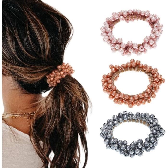 Elastique à cheveux ou bracelet Perlé en élastique et perles