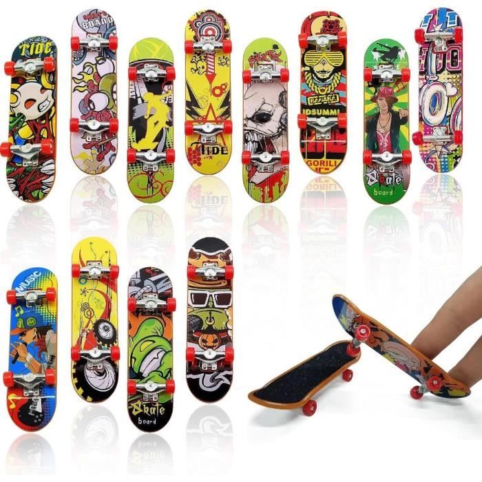 ZLXFT Mini Skate Doigt,Skateboard à Doigts,Mini Skateboard,Finger  Skate,Mini Finger Skateboard,Fingertoy Set pour Enfants Anniversaires  Cadeau de Noël