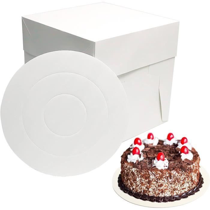 Culpitt Lot De 4 Extensions De Boîte à Gâteau 30,5 Cm - Cartes D'Angle Blanches Pour Gâteaux Hauts Et Mariage