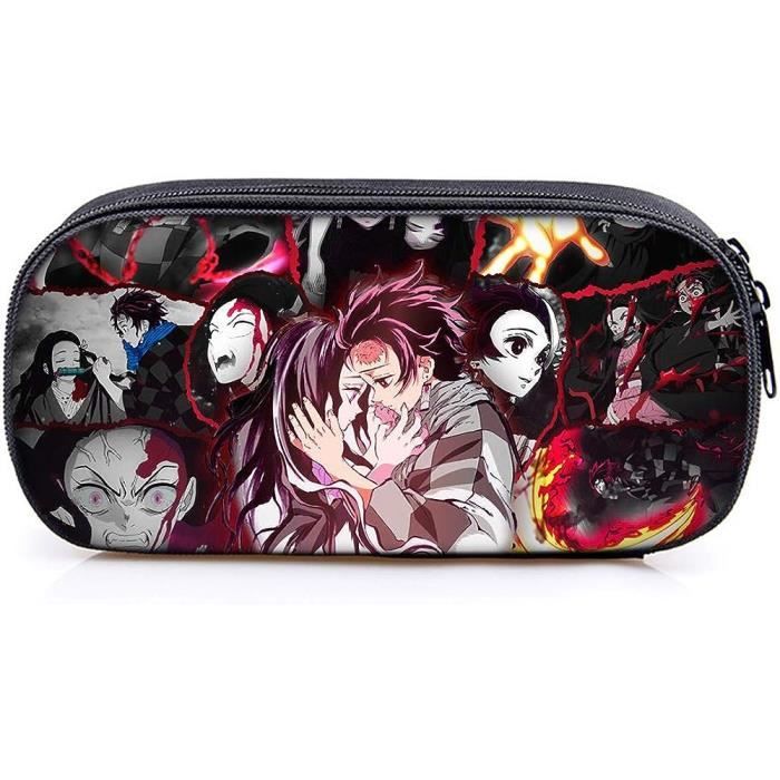 Sayustore Trousse Crayons Anime Japonais Cosplay, Pour Demon Slayer Trousse Crayons, Tomioka Giyuu, Sac Papeterie éTudiant Grande Capacité Sac D'éCole Pour Filles GarçOns