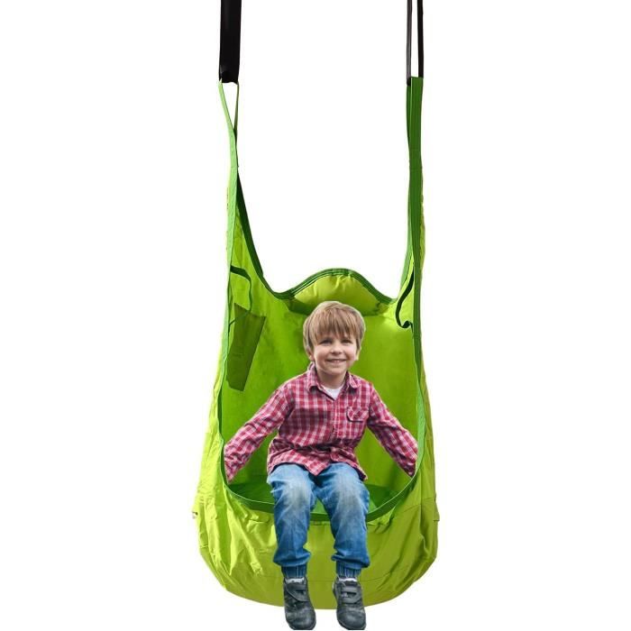Niche Suspendue Gonflable Pour Enfants Avec Lumières LED | 16 Couleurs, 7 Modes | Coussin Inclus | Pour Intérieur Et Extérieur