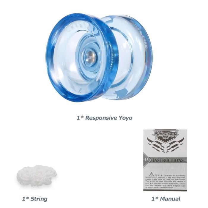 Bleu MagicYoyo Yoyo R actif K2P pour Enfant avec Axe en Acier