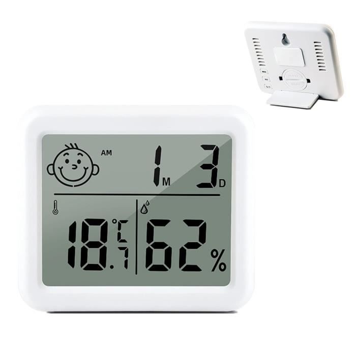 DWEPTU Lot De 4 Mini Thermomètres Hygromètres Numériques Pour Intérieur, Hygromètre, Température Et Humidité Avec Degrés Fahrenheit (℉) Pour Caves, Jardins, Caves, Placards, Réfrigérateurs, Etc - Foto 3
