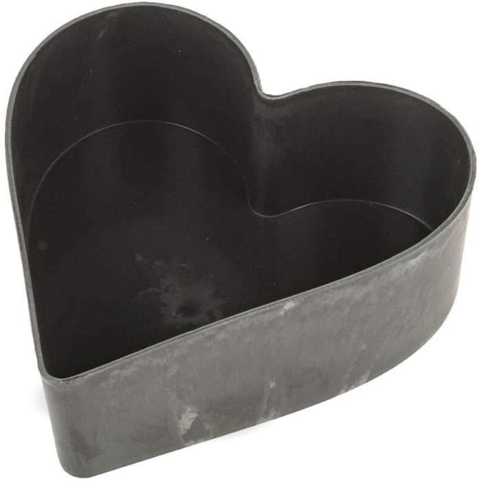 Moules en silicone pour pot de fleurs en forme de cœur - Texture en silicone pour vase artisanal