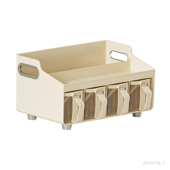 RICOO GR001 Lot 6 Pots à Épices Magnétiques Inox – Bocaux Transparent Design Moderne, Fins/Grossiers, Pour Cuisine Organisée